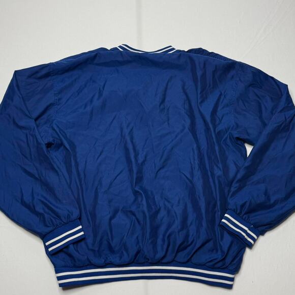 Vintage Reebok Pullover Windbreaker XL Blue Striped Cuffs Korea - Picture 3 of 5